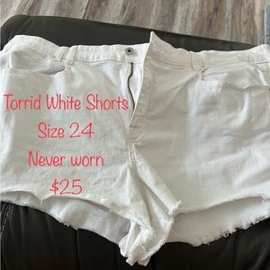 Torrid White Shorts